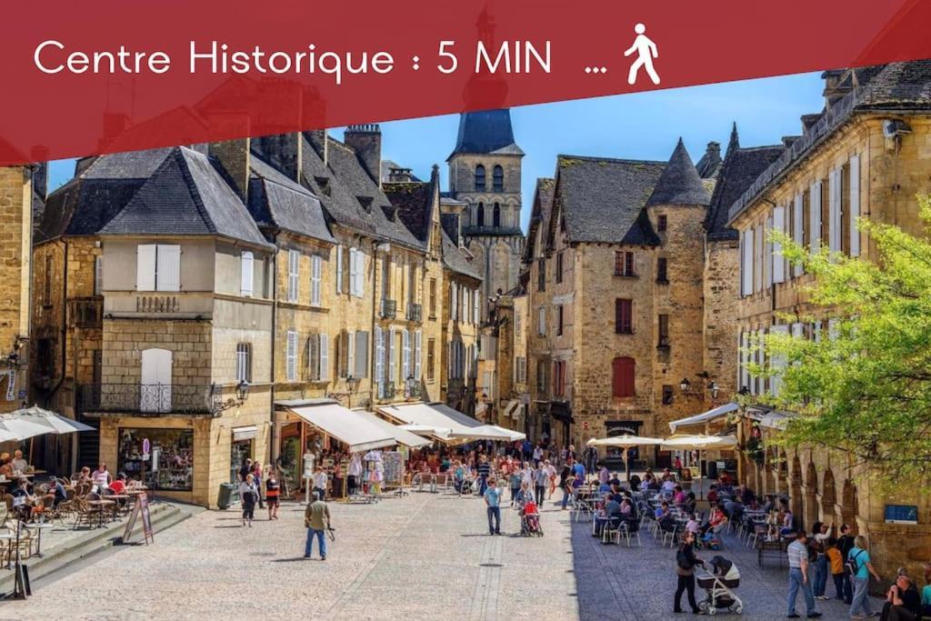 Le Spicy 2 Minutes Centre Historique Parking Apartment Sarlat-la-Caneda Bagian luar foto